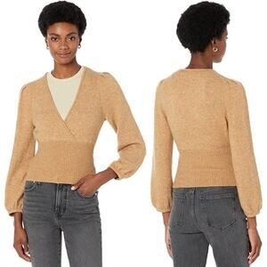 Madewell Wrap V-Neck Sweater in Coziest Yarn size Small